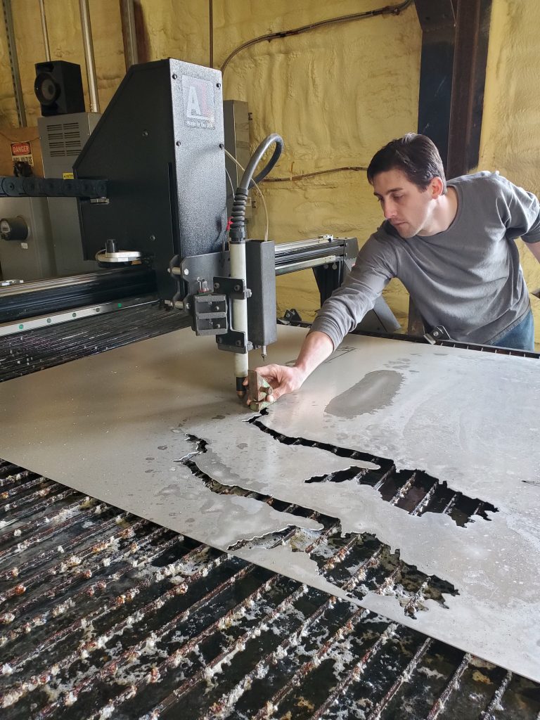 corey in action in the shop