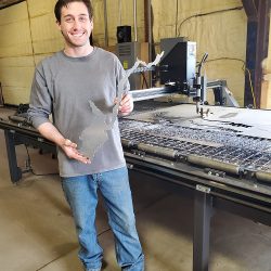 corey with sacandaga lake metal art